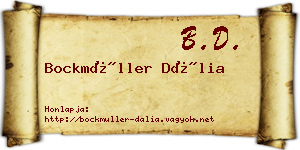 Bockmüller Dália névjegykártya